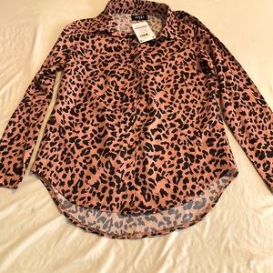 Ivory leopard blouse